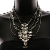 Luxury Crystal Necklace Silver NWOT