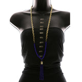 Luxury Necklace Gold/Blue NWOT