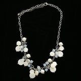 Luxury Shell Necklace Silver/White NWOT