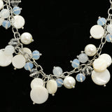 Luxury Shell Necklace Silver/White NWOT