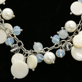 Luxury Shell Necklace Silver/White NWOT