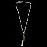 Luxury Y-Necklace Silver/Blue NWOT