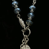 Luxury Y-Necklace Silver/Blue NWOT