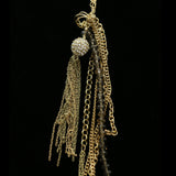 Luxury Faceted Crystal Necklace Gold & Gray NWOT