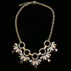 Luxury Faceted Necklace Gold/Blue NWOT