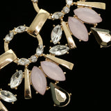 Luxury Faceted Necklace Gold/Blue NWOT