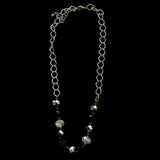 Luxury Faceted Necklace Gunmetal/Black NWOT
