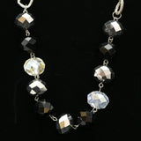 Luxury Faceted Necklace Gunmetal/Black NWOT