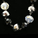 Luxury Faceted Necklace Gunmetal/Black NWOT