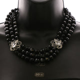 Luxury Crystal Necklace Silver/Black NWOT