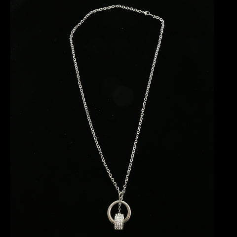 Luxury Crystal Pendant-Necklace Silver NWOT