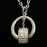 Luxury Crystal Pendant-Necklace Silver NWOT