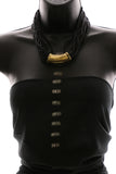 Luxury Beads Necklace Gold/Black NWOT