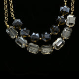 Luxury Faceted Necklace Gold/Gray NWOT