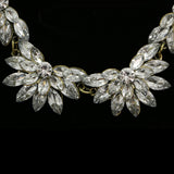 Luxury Crystal Antiqued Necklace Gold NWOT