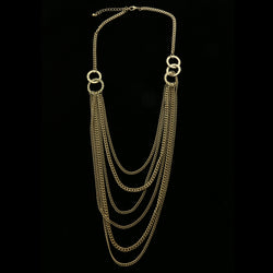 Luxury Hammered Finish Necklace Gold NWOT
