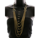 Luxury Hammered Finish Necklace Gold NWOT
