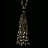 Luxury Faceted Crystal Necklace Gold & Dark-Silver NWOT