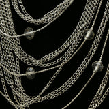 Luxury Faceted Necklace Silver/Clear NWOT