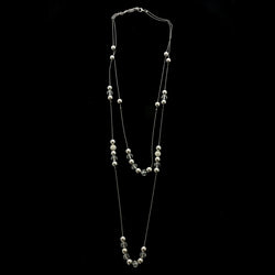 Luxury Crystal Necklace Silver/White NWOT