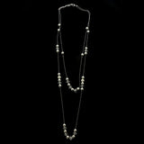 Luxury Crystal Necklace Silver/White NWOT