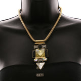 Luxury Crystal Pendant-Necklace Gold/Black NWOT