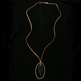 Luxury Stone Leather Necklace Gold & Black NWOT