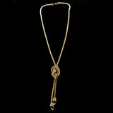 Luxury Crystal Y-Necklace Gold NWOT