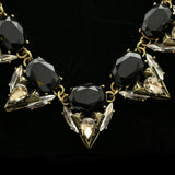Luxury Crystal Antiqued Necklace Gold & Black NWOT