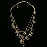 Luxury Faceted Necklace Gold/Clear NWOT