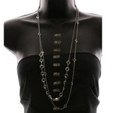 Luxury Faceted Necklace Silver/Clear NWOT