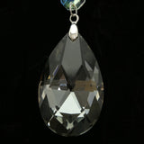 Luxury Faceted Crystal Y-Necklace Silver & Clear NWOT