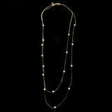 Luxury Pearl Necklace Gold/White NWOT