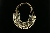 Luxury Pearl Faceted Necklace Gold & White NWOT