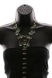 Luxury Faceted Necklace Gold/Blue NWOT