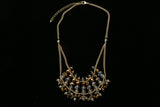 Luxury Faceted Necklace Gold/Brown NWOT