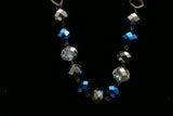 Luxury Faceted Necklace Gunmetal/Blue NWOT