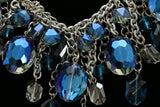 Luxury Faceted Necklace Silver/Blue NWOT