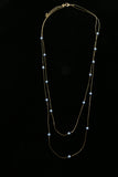 Luxury Pearl Necklace Gold/Blue NWOT