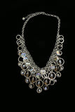 Luxury Faceted Necklace Silver/Clear NWOT