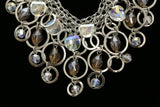 Luxury Faceted Necklace Silver/Clear NWOT