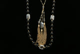 Luxury Faceted Necklace Gold/Black NWOT