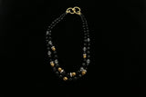 Luxury Faceted Crystal Necklace Gold & Black NWOT