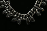 Luxury Faceted Necklace Gunmetal/Black NWOT