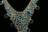 Luxury Faceted Necklace Silver/Blue NWOT
