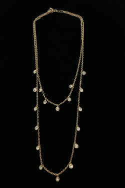 Luxury Crystal Necklace Gold NWOT