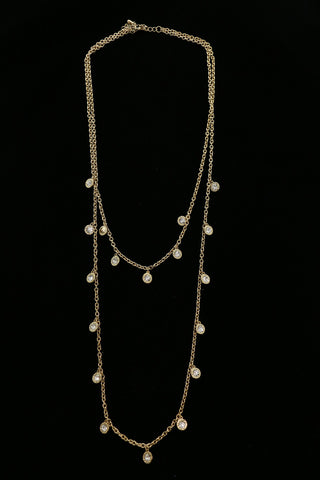 Luxury Crystal Necklace Gold NWOT