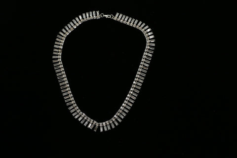 Luxury Crystal Necklace Silver NWOT