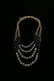 Luxury Faceted Necklace Gold/Black NWOT