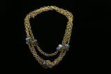 Luxury Faceted Necklace Gold/Black NWOT